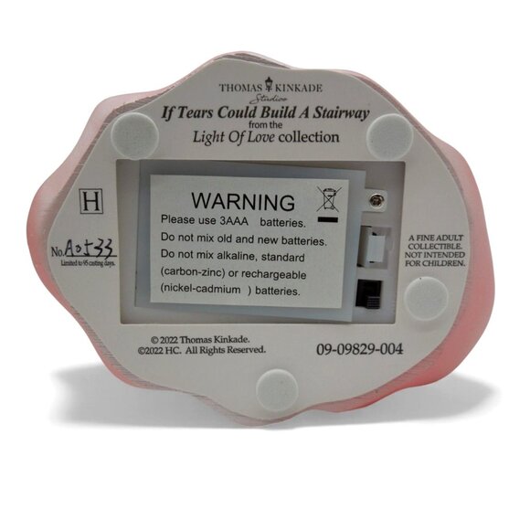 THOMAS KINKADE If Tears Could Build A Stairway Light of Love Angel Memorial - Picture 11 of 12